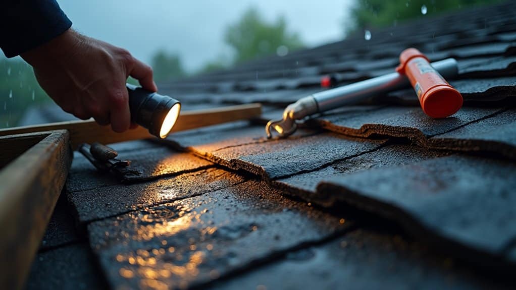 repairing roof leak steps