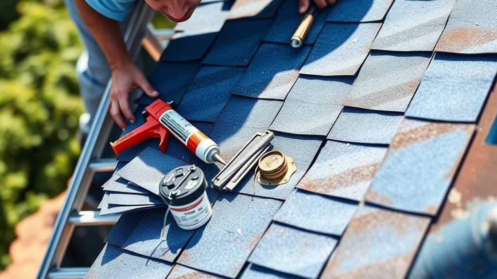 fixing damaged roof shingles