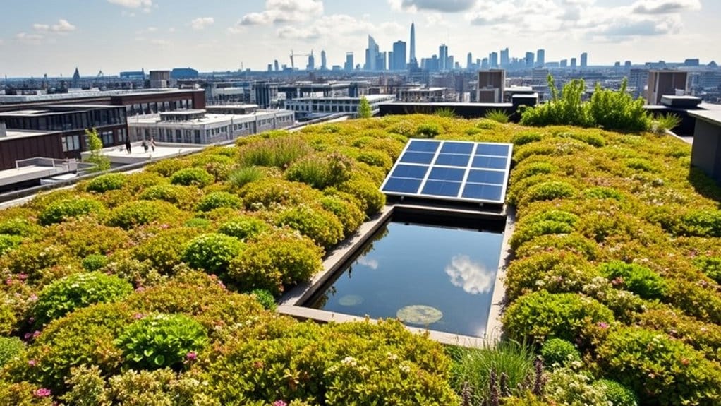 urban sustainability through green roofs