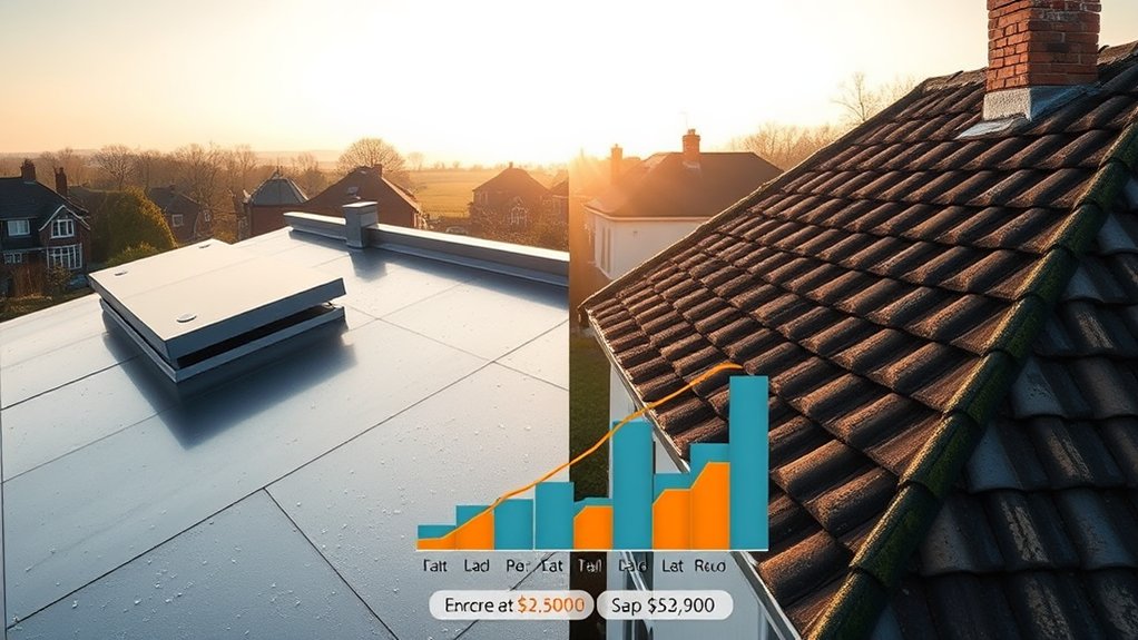 cost comparison flat vs pitched