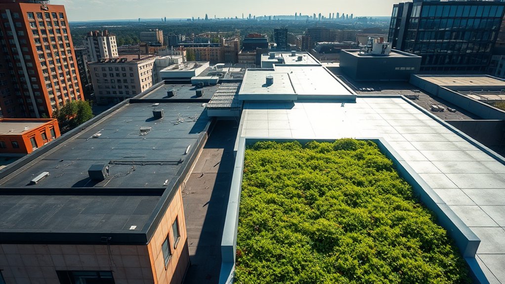 flat roof material costs