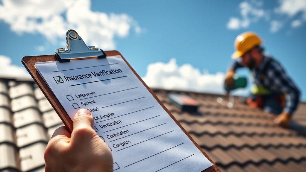 verify roofing contractor insurance