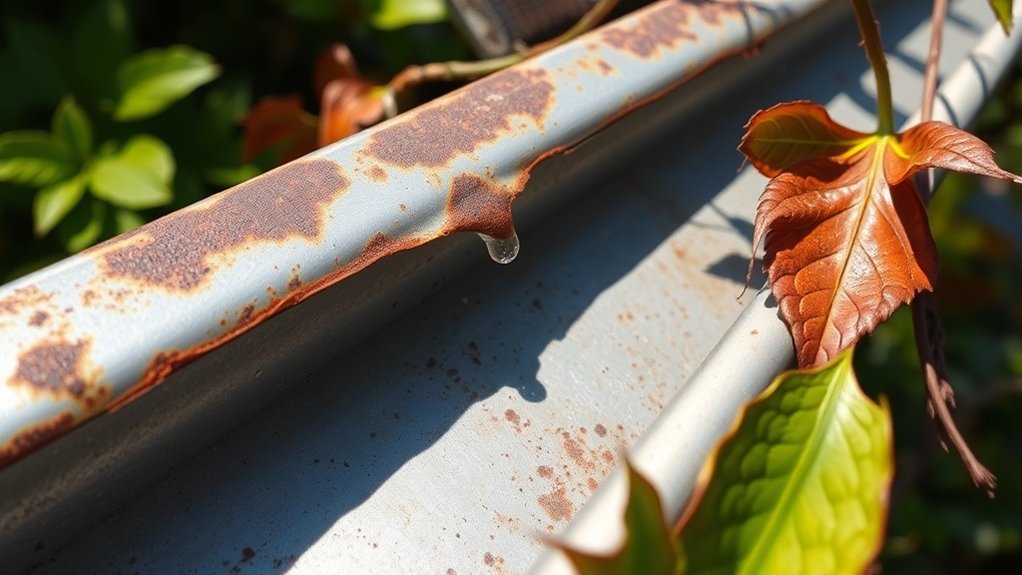 gutter material degradation signs