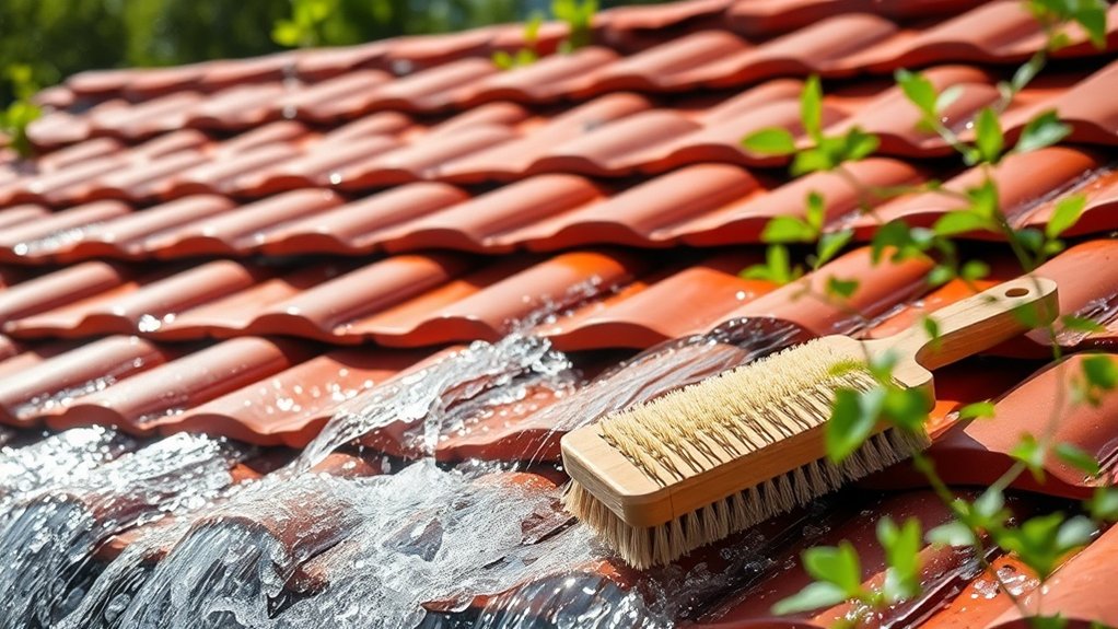 soft washing clay tiles