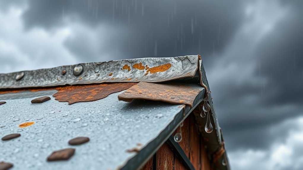 weather related flashing deterioration