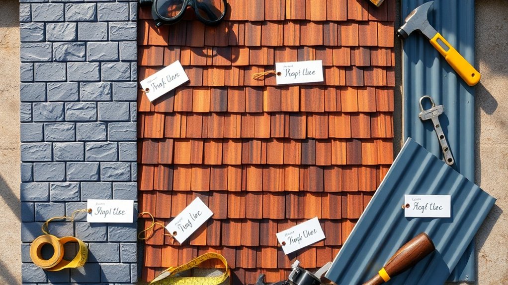 roof size and materials