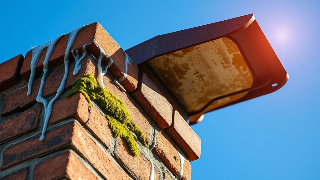 signs of flashing damage