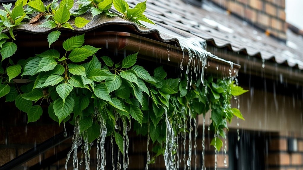 clogged gutters cause water backup